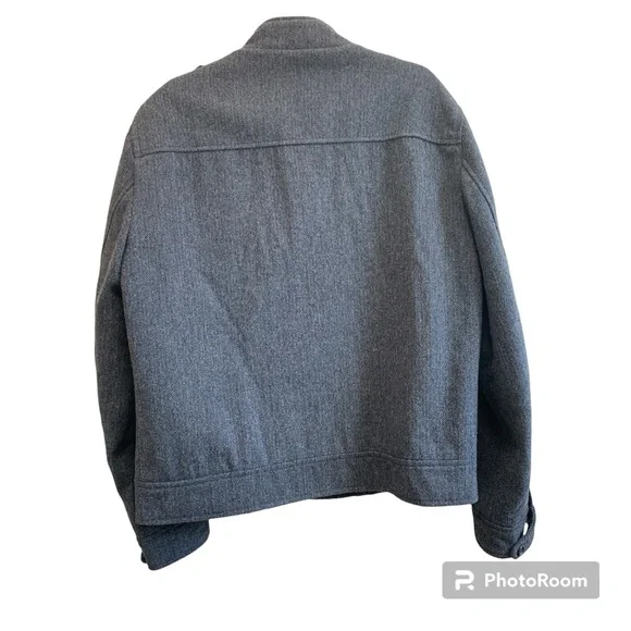 Banana Republic Sophisticated Bomber Style Jacket Sz L Wool Blend